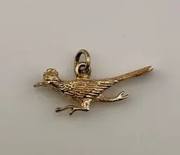 Danecraft Sterling Silver Roadrunner Charm Gold Vermeil