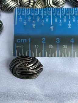 Vintage Sliver  lucite Beads