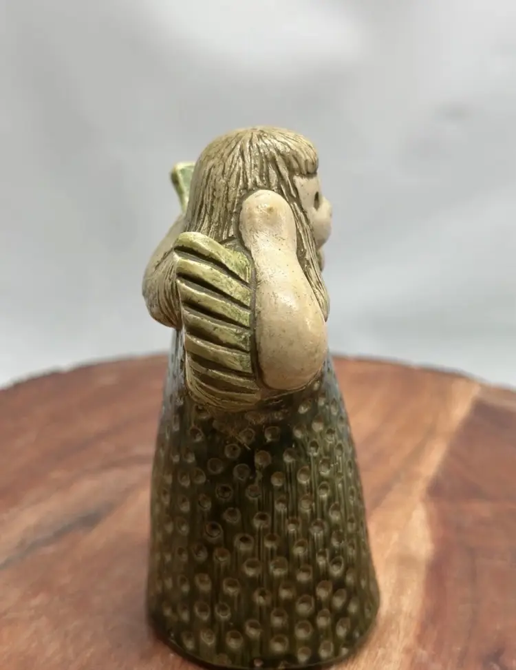 Vintage Sylvia Hood Originals MCM Chalkware Angel Figurine Pasadena Artist 1960s