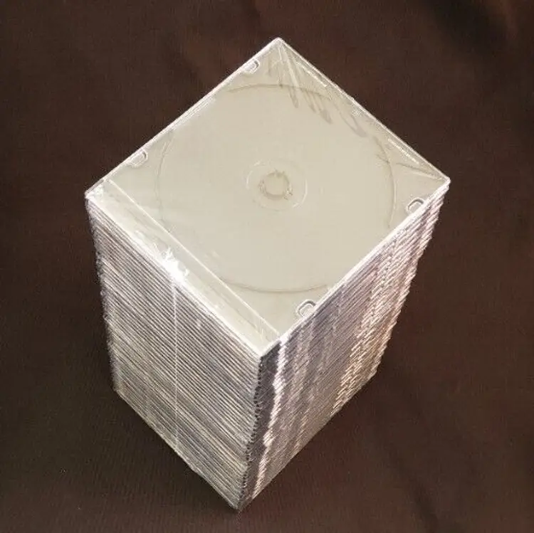 50 Pack Slim 5.2mm Jewel Case Black for Single CD DVD Unbranded New In Package