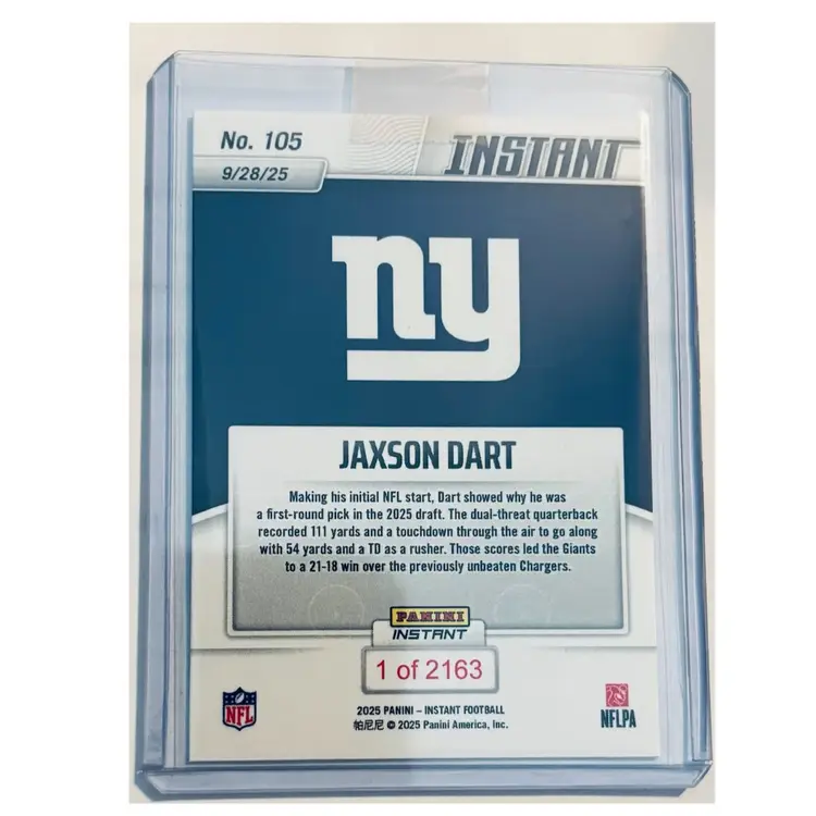 Jaxson Dart Panini Instant