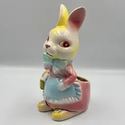 Easter Bunny Ceramic Planter 8”