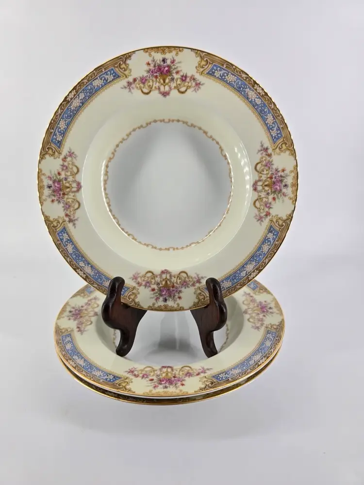 Noritake Bluelace Soup Bowls - Set Of 3 - VTG
