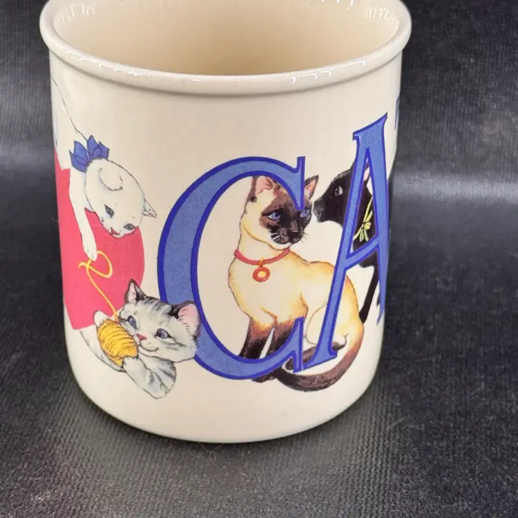 Vintage “I Love Cats” Carlton Cards 8oz Stoneware Coffee Mug