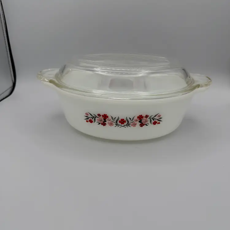 Vintage Fire King Casserole Dish With Lid