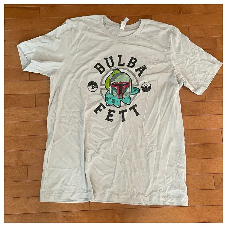 NEW t-Shirt BULBA FETT Pokemon Meets Star Wars XL tee Bella Canvas