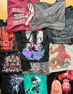 Lot Of 12 Adult XL ANIME T-Shirts