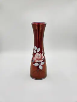 #TR55 Westmoreland Signed 1978 Ruby Vase