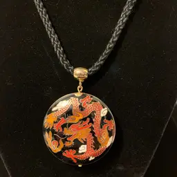 Cloisonné Dragon Pendant Necklace