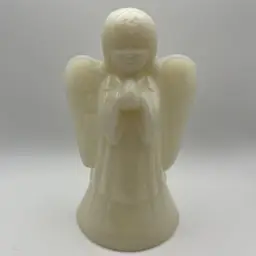 Fenton Glass Glossy White Praying Angel 6"