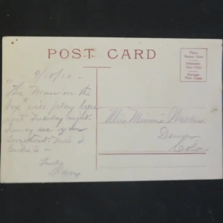 Antique Postcard 1910 Real Photo Stage Play