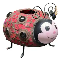 Home Interiors Mosaic Ladybug Tea light Holder 8.5” x 7” x 5.5”