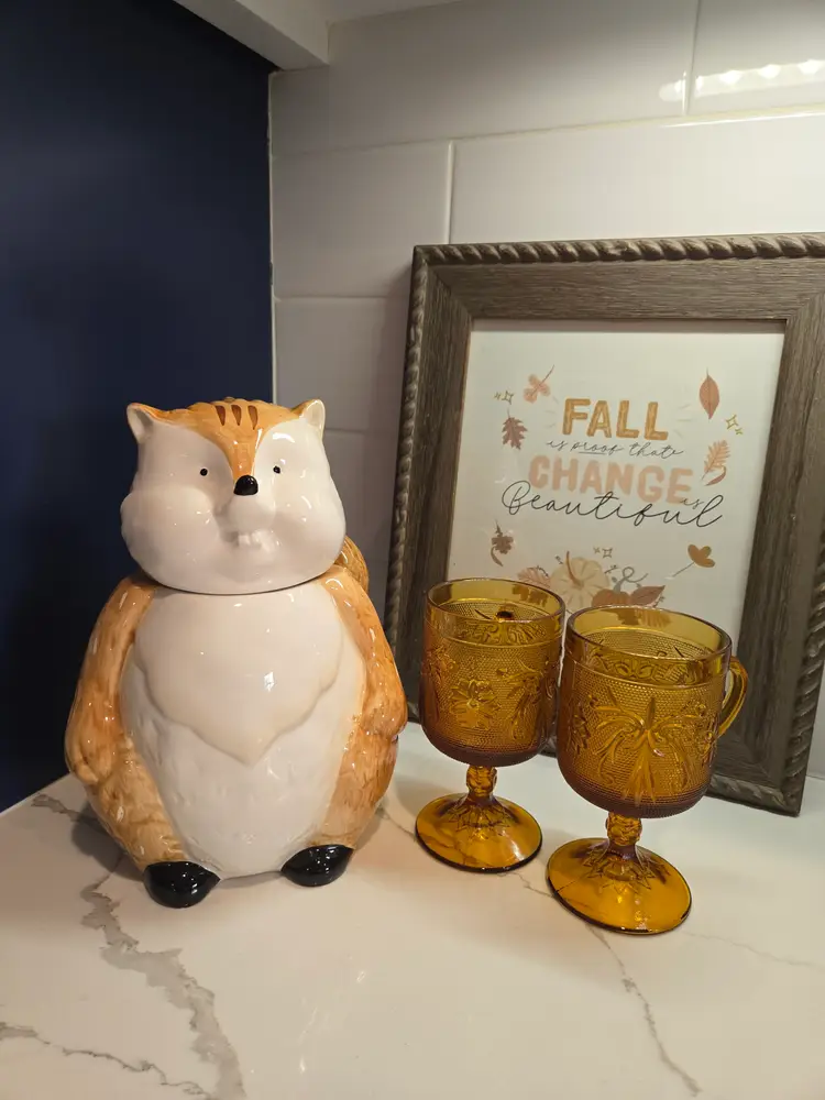 Indiana Glass Amber Wine Goblets