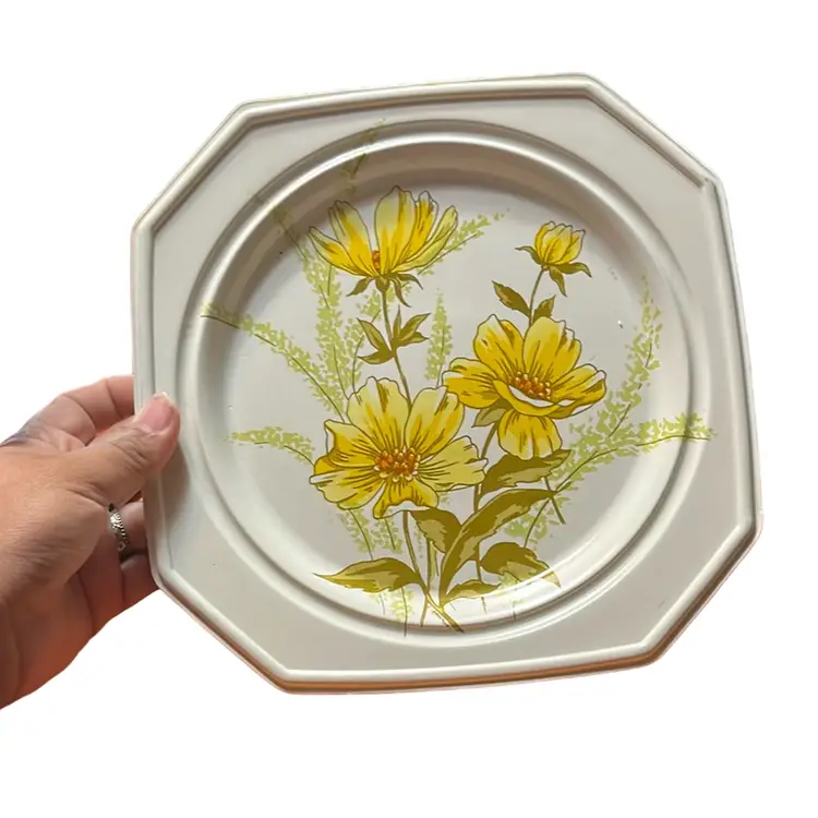 Floral Plastic Chyna Plates