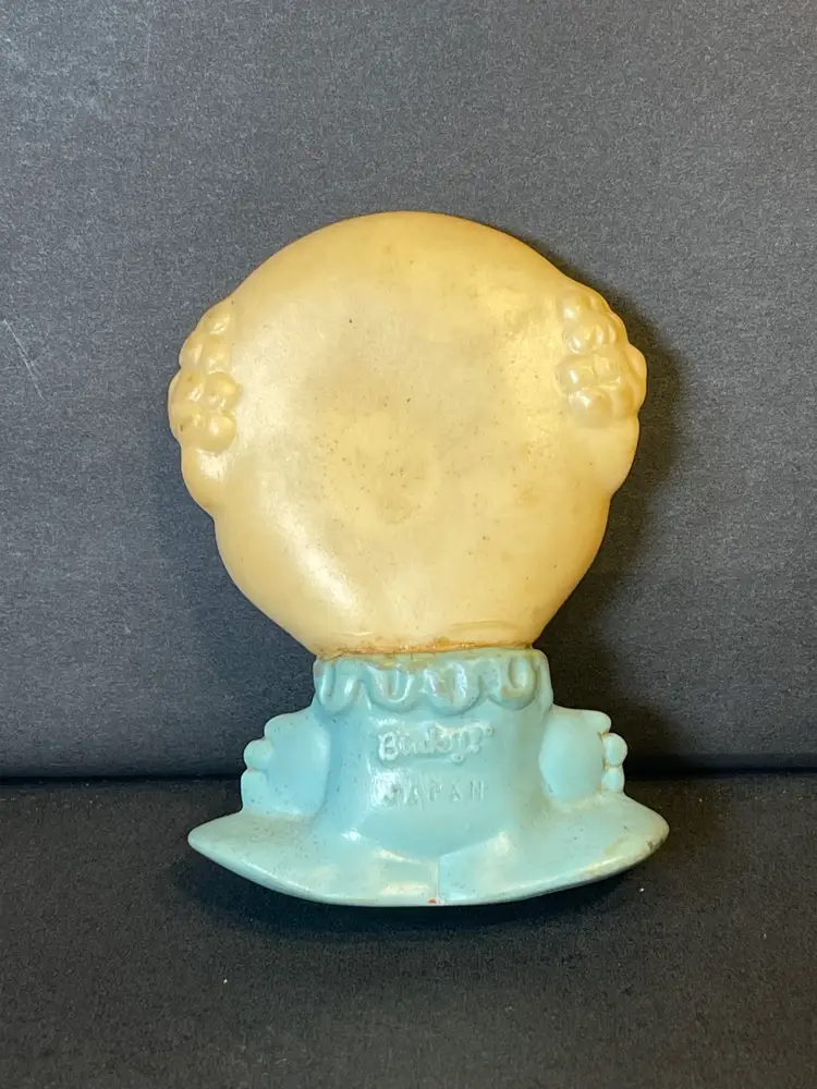 Vintage Binky 1970s Squeaker Toy Rubber Clown Japan 4 X 3” Circus