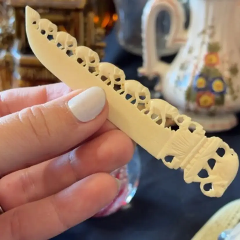 Elephant Carved Resin Letter Opener