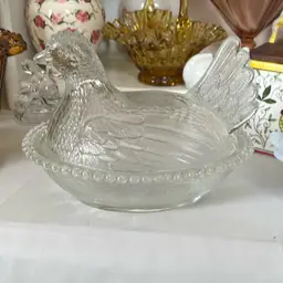 Clear Glass Indiana Glass Chicken