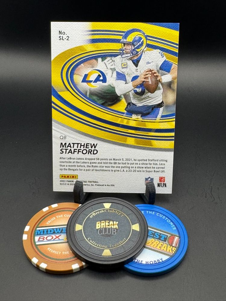 Matthew Stafford Slingers Case Hit SSP 2022 Prestige Los Angeles Rams