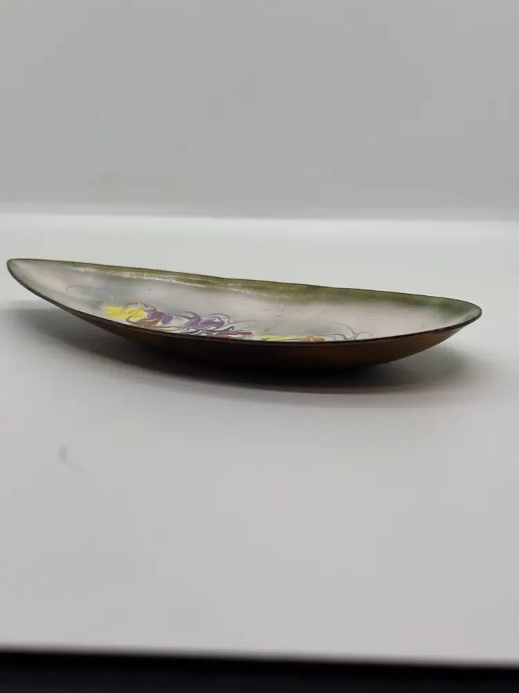 Enamel on Copper Teardrop Trinket Dish