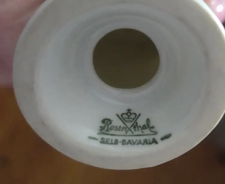 Vintage Rosenthal Bavaria Salt & Pepper Shakers Flowers Gold Trim