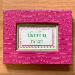 Ariana Grande Thank U Next Hand-Embroidery - Framed 9.5x7.5"