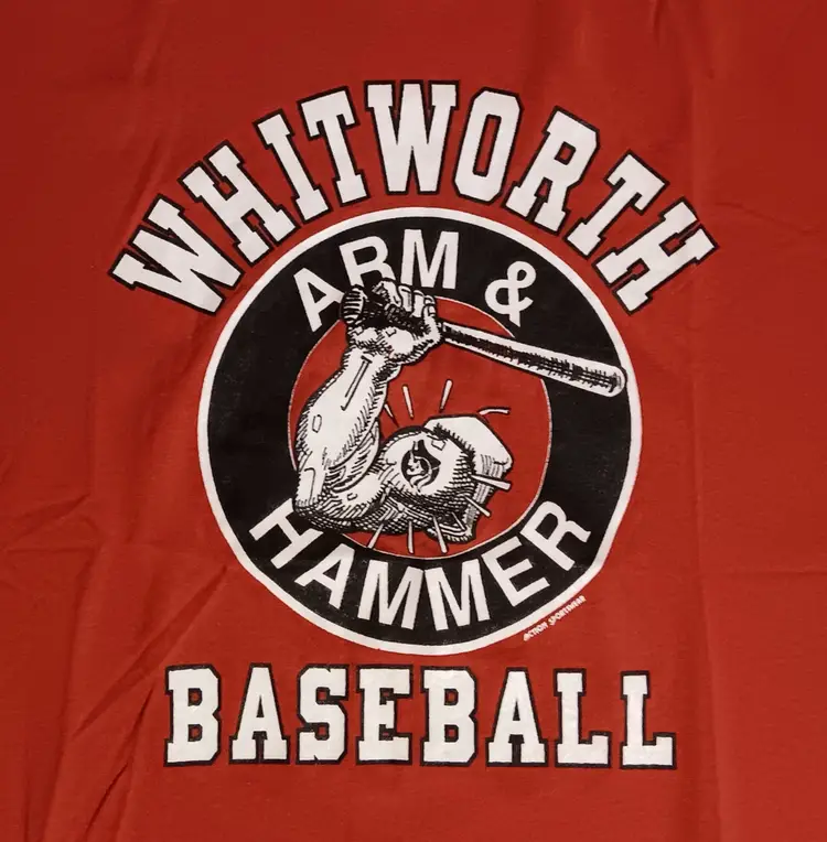 Vintage t-shirt Single Stitch college baseball Arm & Hammer Whitworth Pirates
