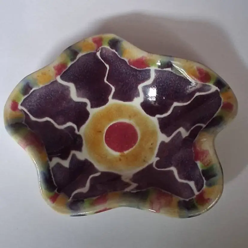 Tracy Lyon (Lyon Clay Studio) Pottery Hand-Made Trinket Dish c2013, Rare Find!