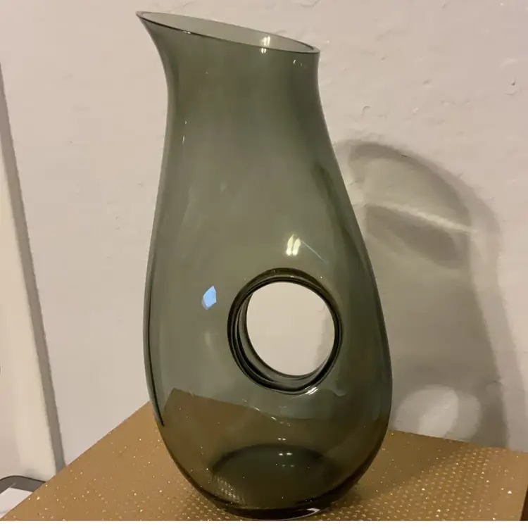 Gray Blown Glass Decanter