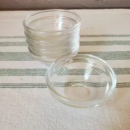 Arcoroc France Glass Salt Cellars-set of 5