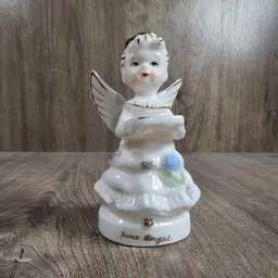 Ceramic June Angel with Wedding Ring