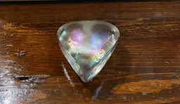 Robert Held Clear Glass Signed Heart Paperweight