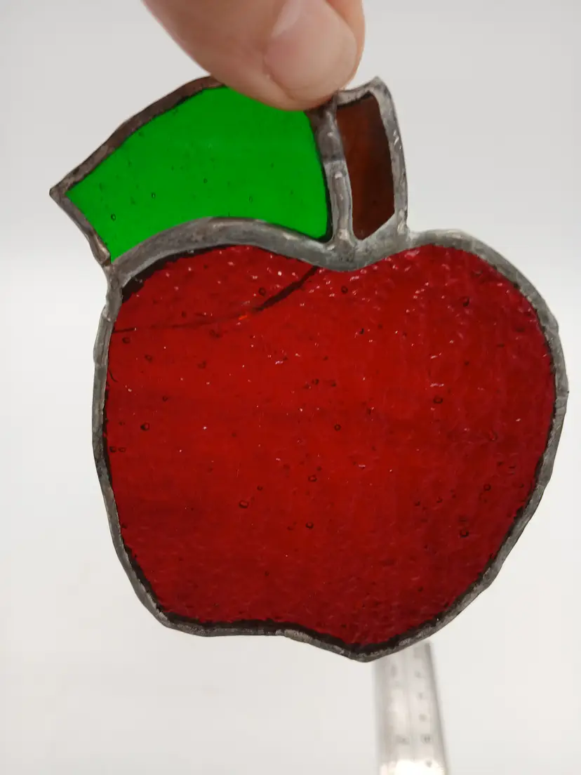 Apple Stained Glass Suncatcher