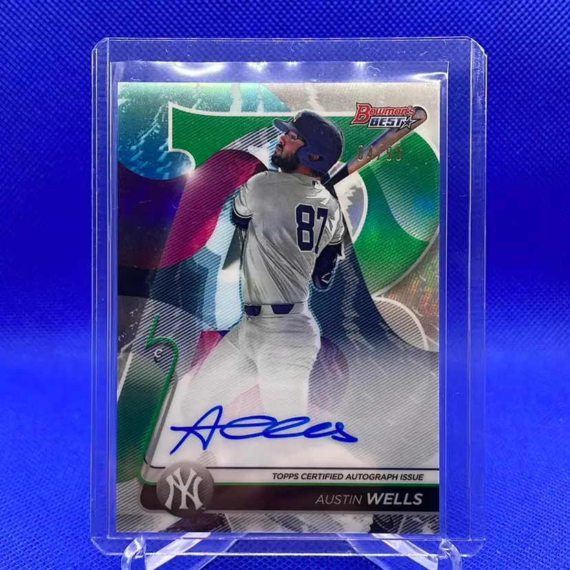 2020 Bowmans Best Of 2020 Auto Austin Wells /99 Green Refractor New York Yankees