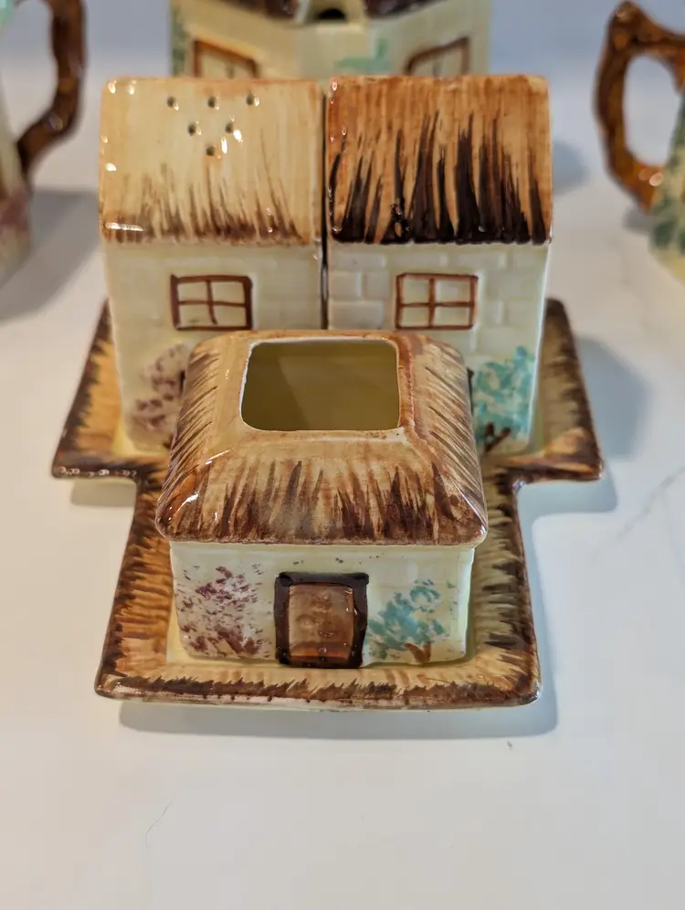 Vintage Keele Street English Cottage Wear Condiment Set 7 Pieces