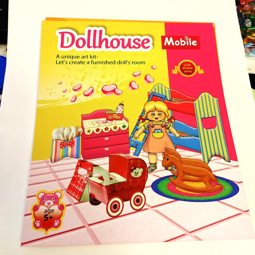 Unique Art Kit- Dollhouse. Create a furnished doll's room.