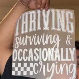 Thriving (black Lettering ) Design