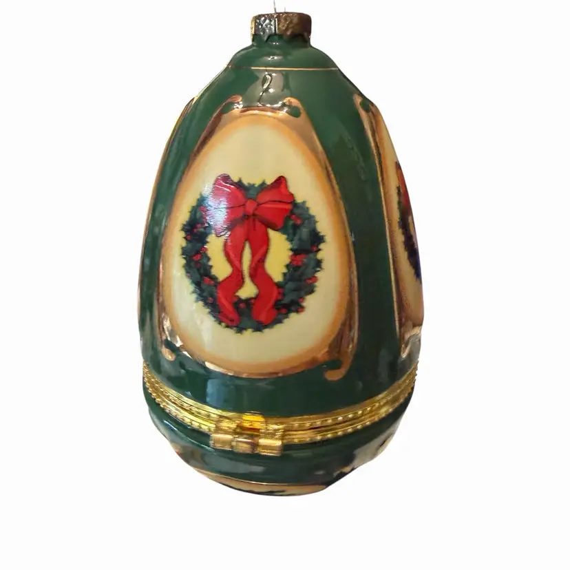 Vintage Mr. Christmas Porcelain Musical Ornament Trinket Box 2008 No Music