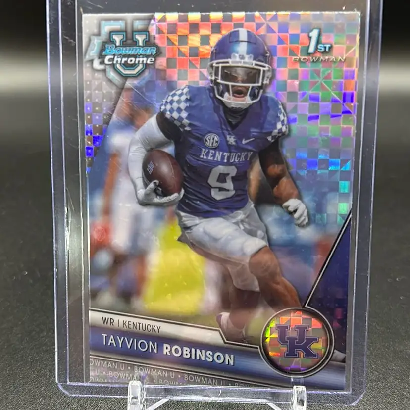 Tayvion Robinson 2023 Bowman Chrome U 1st X Fractor Kentucky Wildcats
