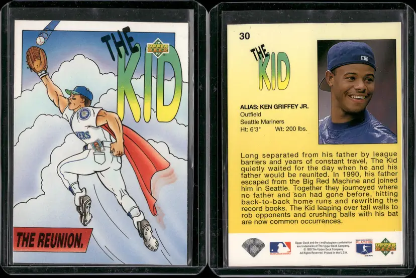 KEN GRIFFEY JR 15 Card Lot - THE KID Superhero Insert - Mariners HOF