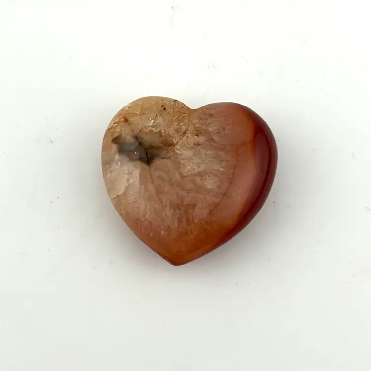 Carnelian Stone Heart 1.25”x 1.25”