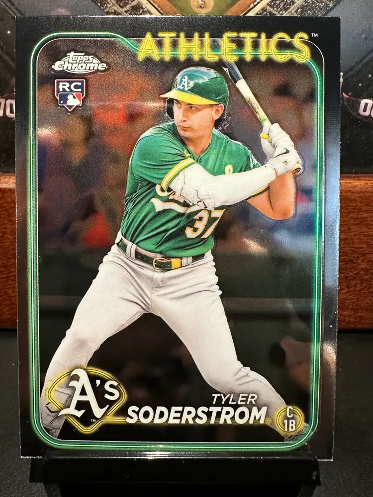 Tyler Soderstrom Rookie 2024 Topps Chrome 298 Oakland Athletics
