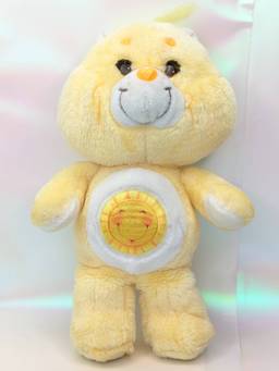 Care Bear Funshine 13" Plush Stuffed Animal Kenner 1983 Yellow Smiling Sun Sunshine Vintage 80s collectible Cartoon toys