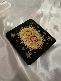 Antique Floral stitched Cigarette Case