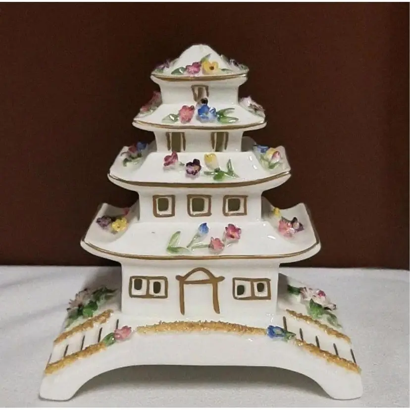 Vintage Coalport "Pagoda House" Pastille/Incense Burner