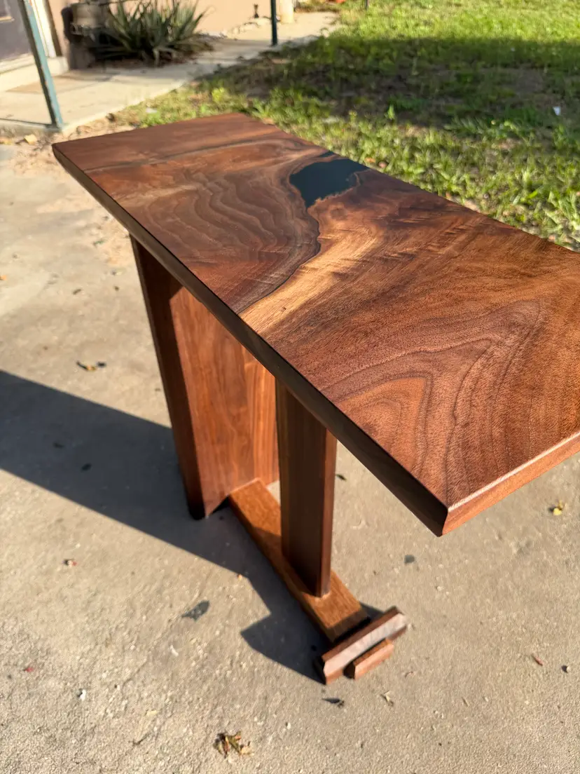 Nakashima Inspired Walnut Side Table