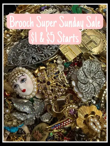 Super Sunday Brooch Sale - $1 & $5 Starts! 