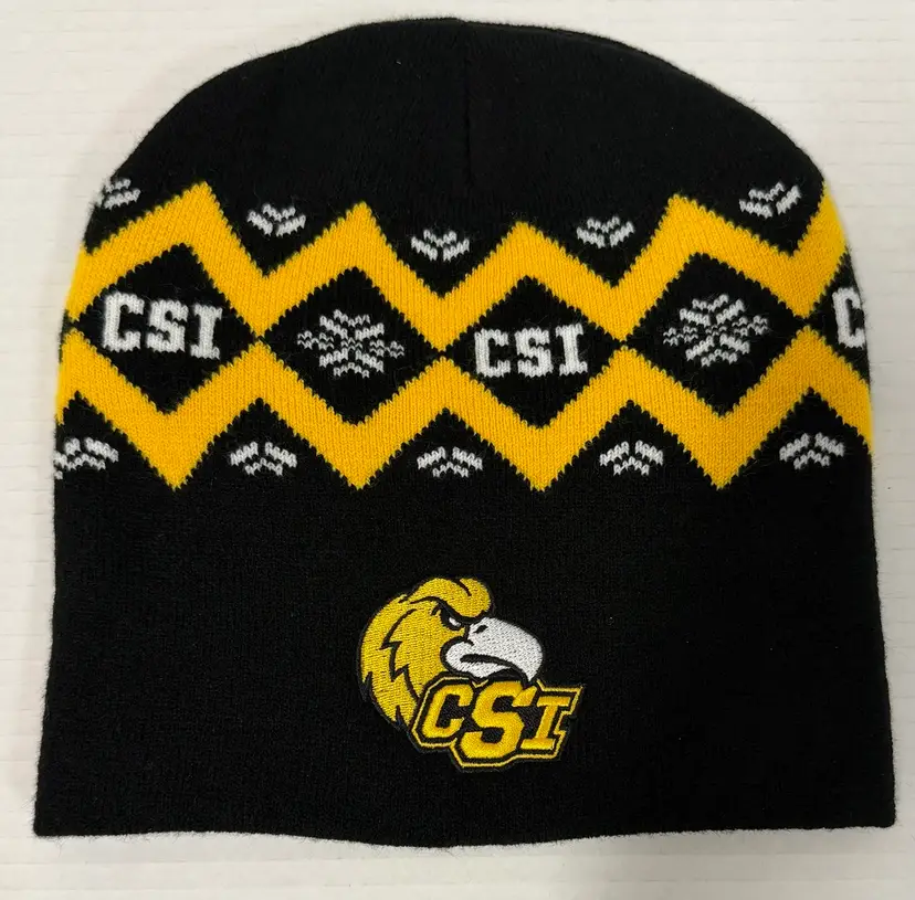 CSI NCAA Golden Eagles Graphic Print Logo Winter Skull Cap Beanie - Unisex