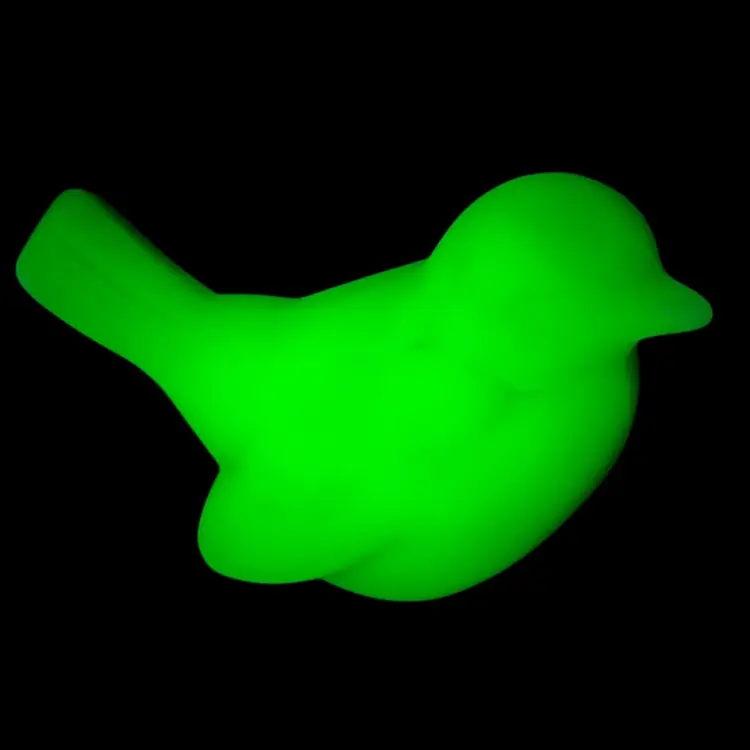 Fenton Satin Uranium Glass Bird Figurine, Fenton Green Satin Glass Sparrow Figurine, Vintage Fenton Glass Figurine, Uranium Glass Bird, UV Glow Glass