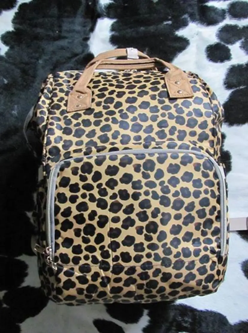 LEOPARD PRINT LARGE DIAPER BACK PACK NWT