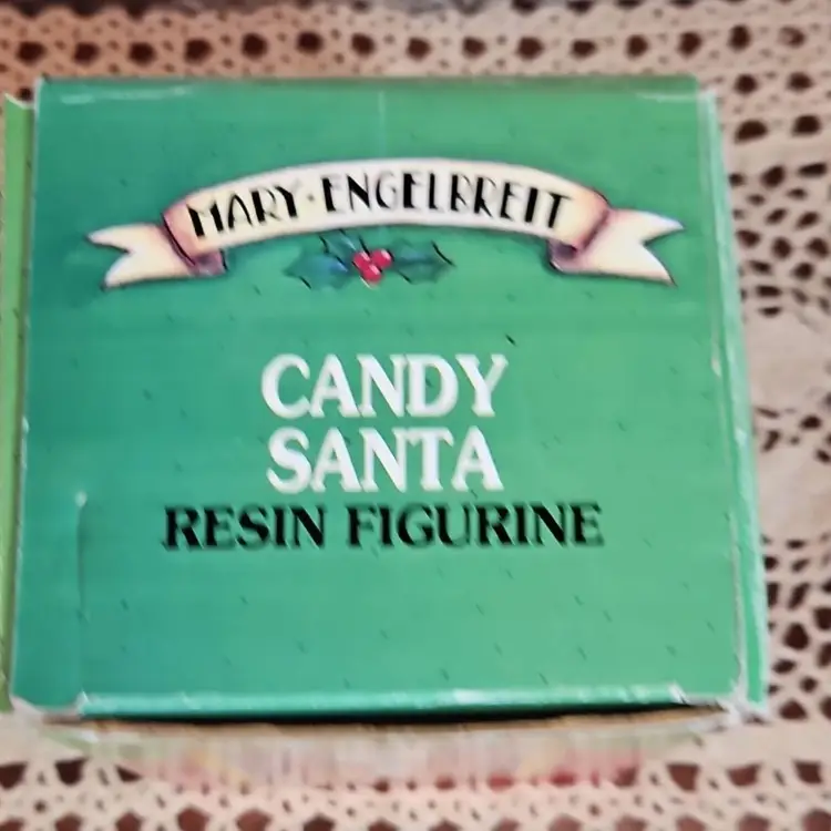 Mary Engelbreit Christmas "Candy Santa Ho Ho Ho" Figurine in Original Box